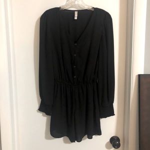 Xhilaration Long Sleeve Black Romper